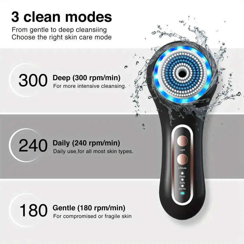 PureSonic Facial Cleansing Brush – Rechargeable Exfoliating Face Scrubber
