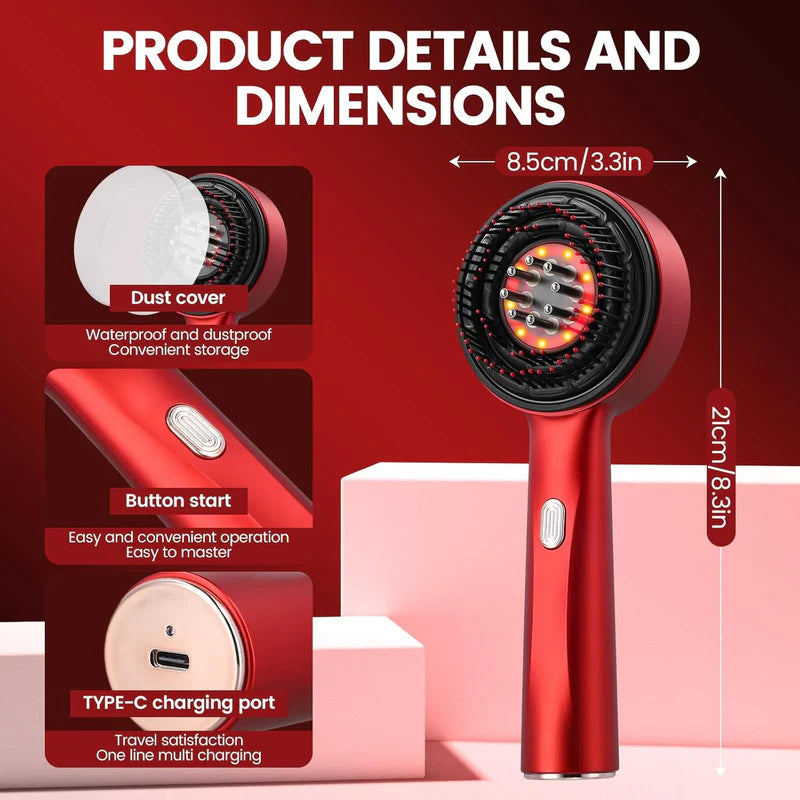ScalpRestore Pro – 3-in-1 Massager with Red Light for Hair Growth