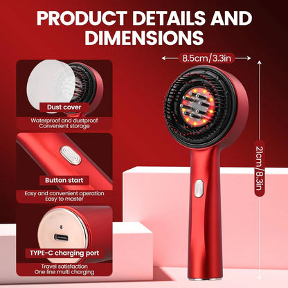 ScalpRestore Pro – 3-in-1 Massager with Red Light for Hair Growth