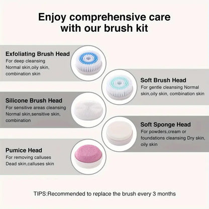 PureSonic Facial Cleansing Brush – Rechargeable Exfoliating Face Scrubber