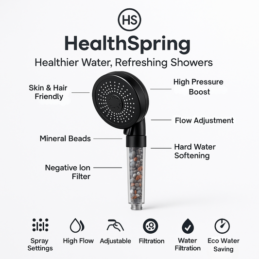 HealthSpring – High Pressure 5-Mode Filter Shower Head
